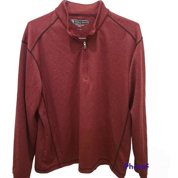 Mens Pebble Beach half zip up sweater size Large - Picture 1 of 3